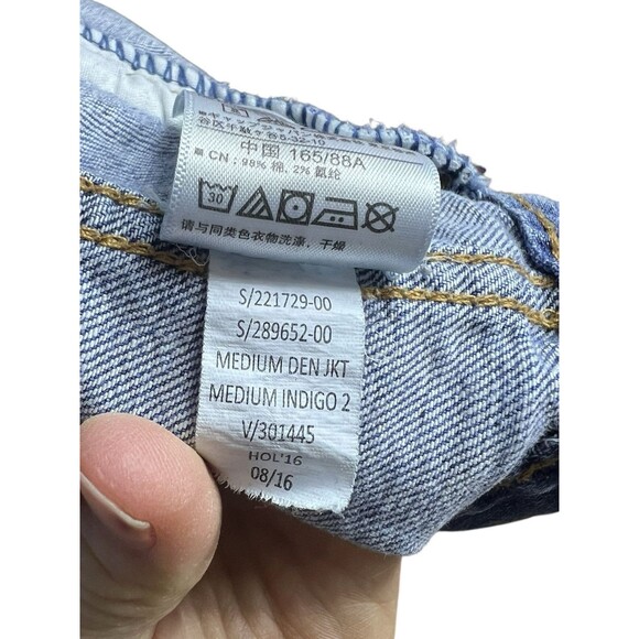 Gap Y2K Jean Jacket Medium Wash Blue Indigo Denim Size Small - Picture 9 of 9